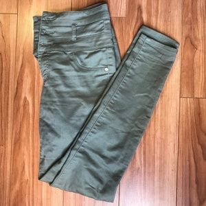 High-waist green skinny pants (2) - Refuge